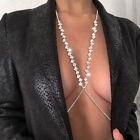 Women Rhinestone Necklace Waist  geometric Jewelry Body Chain Sexy Bling 30041