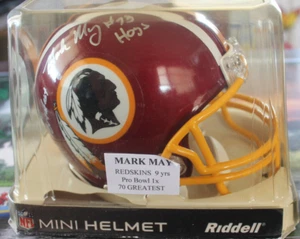 "MARK MAY " SIGNED WASHINGTON REDSKINS MINI-HELMET (JSA) - Picture 1 of 4