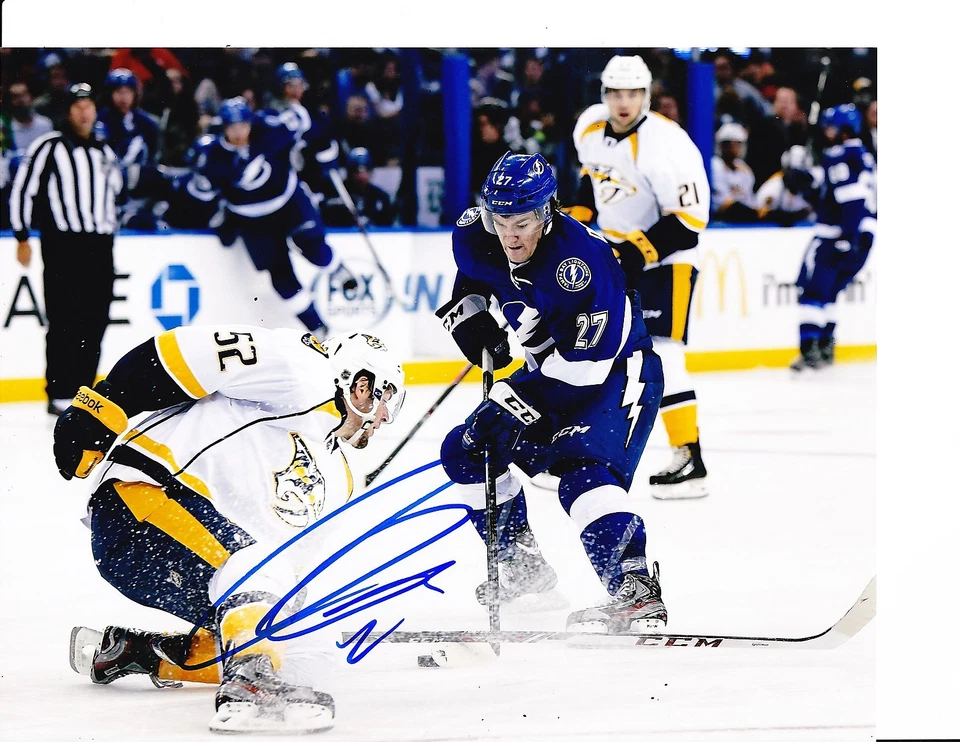 TAMPA BAY LIGHTNING JONATHAN DROUIN FIRMADO DEKE 8X10 Foto 1 de 1