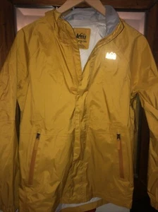 REI Co-op Kids Rain Jacket Shell Waterproof XL 18 Seam sealed Gold - Picture 1 of 6