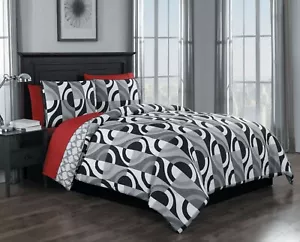 Grayson 6-Pc. Twin Bed Duve/Comforter Set (Black and Gray) - Picture 1 of 9