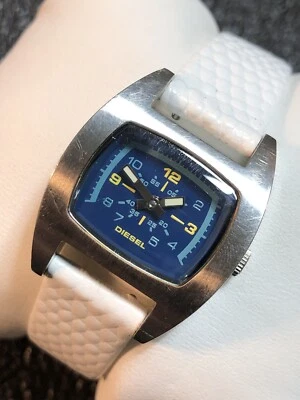 Diesel Women’s Watch DZ2083 Stainless Croton White Leather Band New Battery - Image 1 of 4