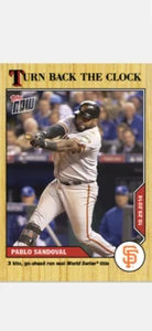 2020 TOPPS NOW TURN BACK THE CLOCK CARD SAN FRANCISCO GIANTS PABLO SANDOVAL #213 - Picture 1 of 2