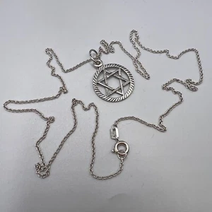 Vintage 925 sterling silver pendant necklace men women jewelry - Picture 1 of 8