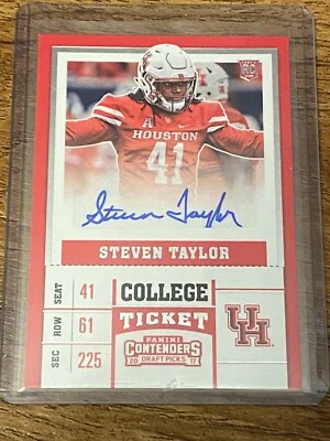 🏈 2017 Panini Contenders Draft Football Rookie Auto #249 Steven TAYLOR 🏈 - Image 1 of 2