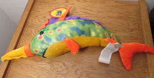 Toy Network Plush Swordfish 16" Colorful Purple Orange Green Gold 2007 Made Chin - Picture 1 of 8