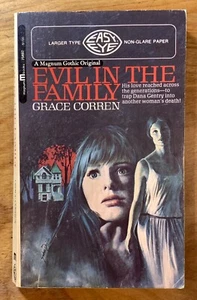 Evil In The Family by Grace Corren - vintage gothic pb, Large Print, Duillo GGA - Picture 1 of 6