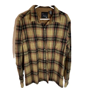 Ambiguous Browns/Tans Plaid Wool/viscose Flannel Size L - Picture 1 of 6