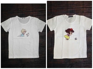 NEW Boutique Princess Elsa Snow White Girls Short Sleeve Shirt Lot Size 4-5 - Picture 1 of 2