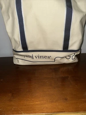 Bolso de Playa Vineyard Vines for Target Grande Blanco Lona Logo Azul Ballena Foto 1 de 4