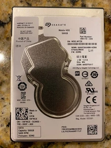  500GB Seagate ST500LM030 2.5" 5400rpm SATA Laptop Hard Drive, HP DELL LENOVO - Picture 1 of 2