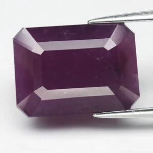 π Big! 14.78ct 14.5x10.5mm Octagon Purplish Red Ruby - Unheated, Guinea Gem - Picture 1 of 4