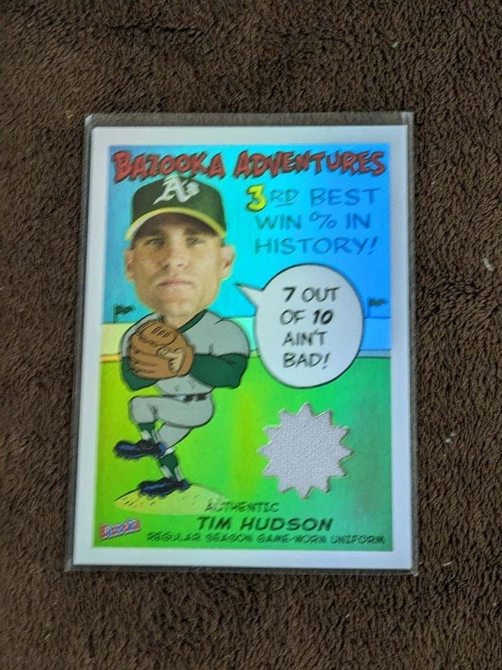 2004 BAZOOKA FOIL ADVENTURES /25 JEREY RELIC TIM HUDSON ATHLETICS - Image 1 of 1