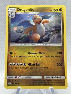 Dragonite - 96/149 Sun And Moon Base Set - Holo Rare - Pokemon TCG - Image 1 of 2