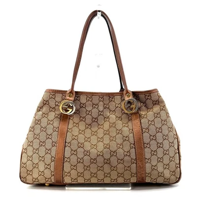GUCCI GG Canvas Brown Hand Bag Shoulder Purse Authentic From Japan - Image 1 of 4