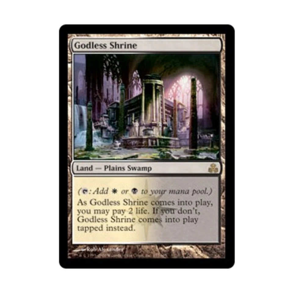 WOTC MtG Guildpact Godless Shrine (R) (Foil) EX - Image 1 of 1