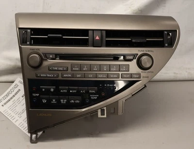 2012 - 2014 Lexus RX350 AM FM CD Radio Receiver w/Temperature Controls OEM - Image 1 of 4