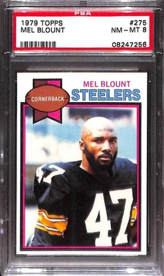 1979 Topps #275 Mel Blount PSA 8 NM-MT 08247256  - Image 1 of 3