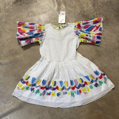 Stella McCartney Kids Dress Girls Size 6 Multicolor Flare Sleeve Knee Length - Image 1 of 4