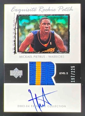 2003-04 Upper Deck Exquisite Collection #71 Mickael Pietrus RC Auto /225 - Image 1 of 2