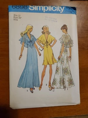 Simplicity 6898 Misses Halter Dress Size 12 B34 Factory Fold - Image 1 of 3