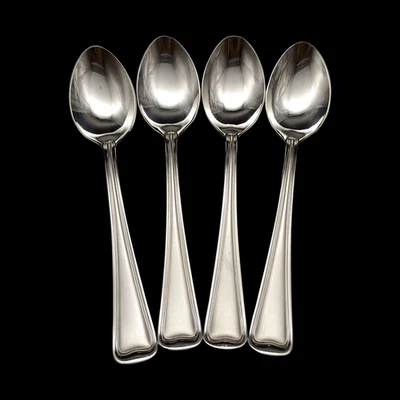 4 Gorham Monet Frosted Dinner Soup Spoons - 7" Satin Stainless Steel China - Image 1 of 4