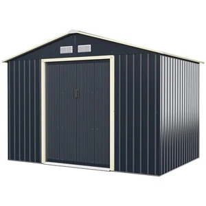 9’ X 6’ Metal Storage Shed for Garden and Tools w/Sliding Double Lockable Doors - Picture 1 of 8