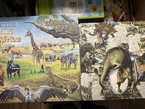 Dinosaur Story Jigsaw Tray Puzzle Cobble Hill Dinosaurs & Safari Animals Africa - Picture 1 of 9