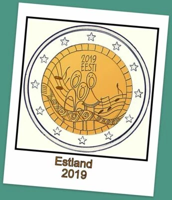 2 Euro Gedenkmünze Estland 2019 -150. Jahrestag des estnischen Liederfestivals - Bild 1 von 2
