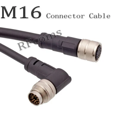 M16 Sensor Connector Cable 1M Waterproof 3 4 5 6 7 8 12 14 16 Pin Shielded Wire - Image 1 of 3