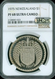 1975 New Zealand Dollar NGC PF68 Ultra Cameo MAC Quality - Picture 1 of 2