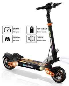 Ruitoo Electric Scooter Adult Folding Off Road Fast EScooter 1000W 15.6AH 28MPH  - Picture 1 of 7