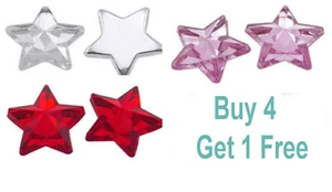 50 Acryl Strass Cabochons - Sternform Farbe wählbar - UK-Verkäufer - Bild 1 von 4