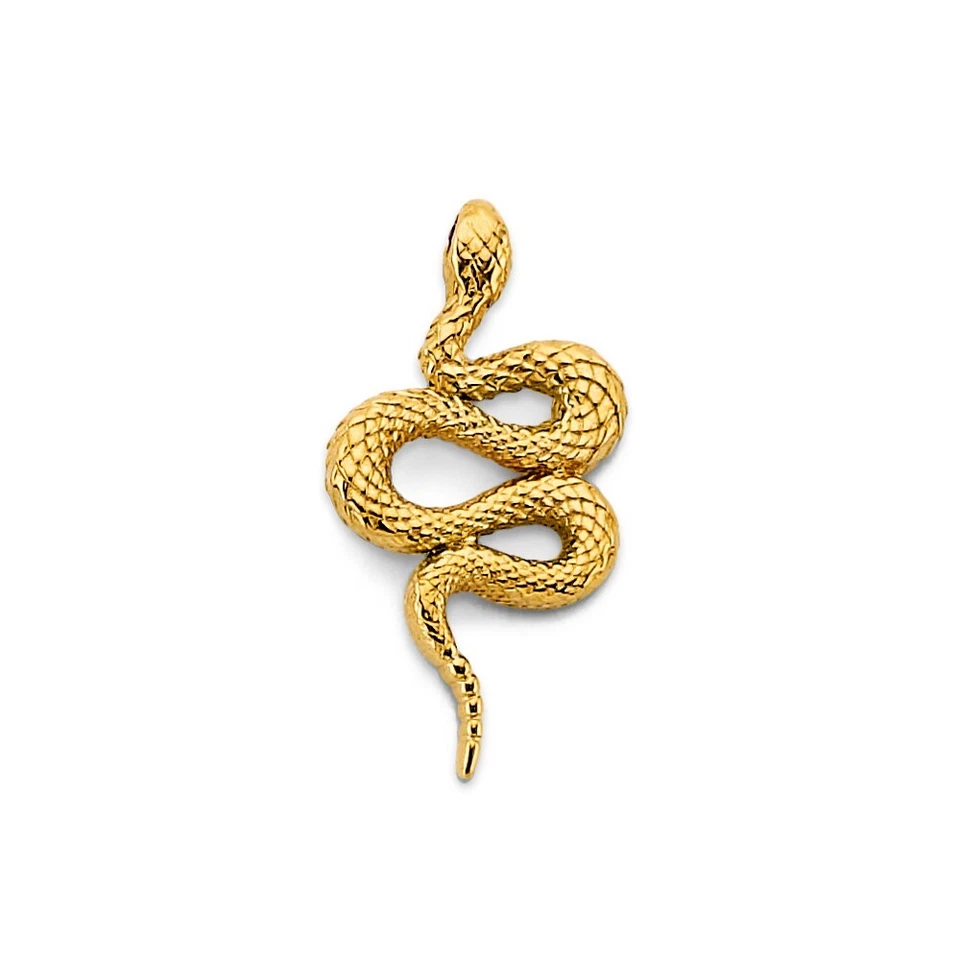 Dije colgante serpiente oro amarillo 14k real para collar o cadena Foto 1 de 1