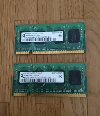 DDR2 RAM 1GB 2x512MB Infineon Qimonda Speicher PC-5300 667MHz SO-Dimm Notebook L - Bild 1 von 4