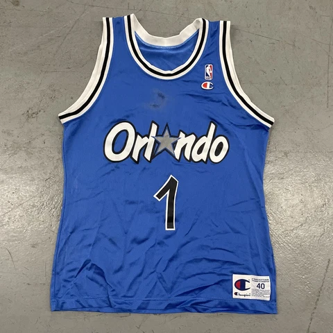 Vintage Orlando Magic Penny Hardaway Champion Jersey Size 40 NBA Cover