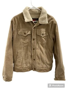 Old Navy Vintage Brown Corduroy Button Up Lined Collard Jacket Women Size Small - Picture 1 of 6