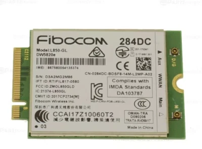 Módulo de tarjeta 284DC Dell DW5820e Fibocom L850-GL LTE/WCDMA 4G WWAN CELLULAR Foto 1 de 2