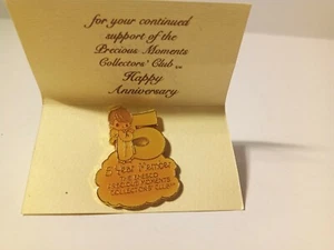 5 Year Member Of The Enesco Precious Moments Collector's Club Pin (1984) - Picture 1 of 5