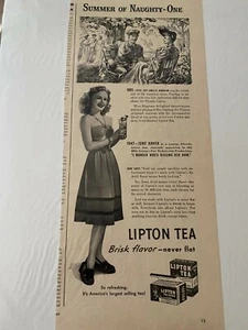 Anuncio de té June Haver Lipton 1947 - Imagen 1 de 1