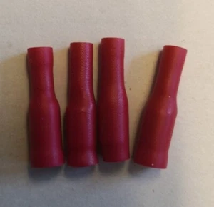 Rundbuchse isoliert Rot 1,5 - 2,5 mm² Kabelschuh Quetschverbinder 4  Stück - Bild 1 von 2