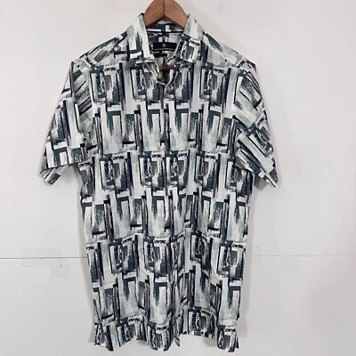 Hart Chaffner Marx Mens Shirt Size M Multicolor Geometric Art Button Up - Image 1 of 4