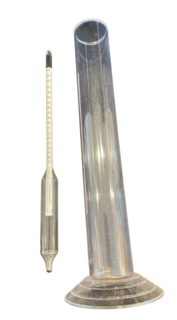 Upromax Proof and Tralle Hydrometer, Alcohol Meter, Distilling Test Spirit Scale 0-200% with Case