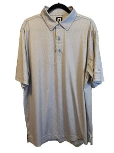 Footjoy Golf Polo Shirt Athletic Stretch Mens XL Gray Pelican Point Course - Picture 1 of 8