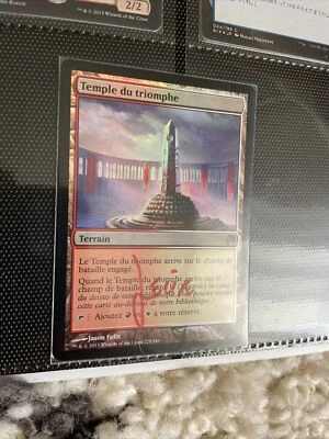 Magic The Gathering Temple of Triumph FOIL Theros  ARTIST SIGNED NM MTG Spanish - Image 1 of 2