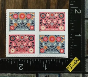 UNITED STATES, CELEBRATE THE LOVE, BLOCK OF 4 FOREVER STAMPS 2022 #LOVE05 - Picture 1 of 2