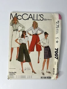 VTG McCall’s Sewing Pattern 7997 Ladies Skirt Or Pants Sizes 10, 12, Or 14 - Picture 1 of 2
