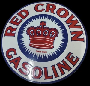 PORCELAIN RED CROWN ENAMEL SIGN 30X30 INCHES DOUBLE SIDED - Picture 1 of 2