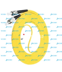 2pcs NEW 15M FC to ST SM Simplex 9/125 3.0mm Fiber Optic Patch Cord Jumper Cable - Picture 1 of 10