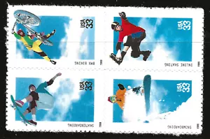 US Scott #3321-24, Block of 4 1999 Xtreme Sports 33c VF MNH - Picture 1 of 1